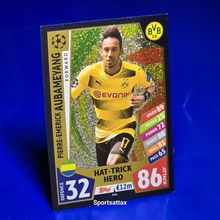 Match Attax Champions League 2017/18 Pierre-Emerick Aubameyang Hat-Trick Hero