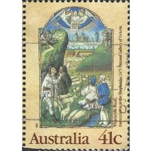 AUSTRALIA, CHRISTMAS, Annunciation to the Shepherds, yellow 1989, 41c, #5