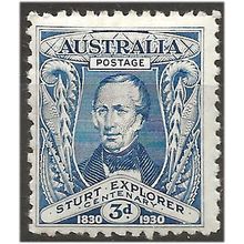 Australia 1930 SG118 3d Blue River Murray Mounted Mint .. ..