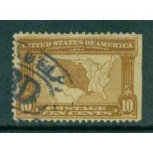 Used 327 10c Map of Louisiana Purchase Fine M05953