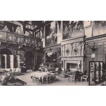 Longleat Great Dining Hall Somerset Real Photo Postcard