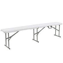6 Feet Portable Picnic Folding Bench 550 lbs Limited with Carrying Handle - C...