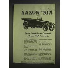 1917 Saxon Six Car Ad - Convinced of Superiority