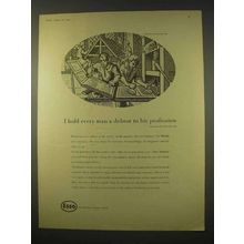 1954 Esso Oil Ad - Every Man a Debtor to His Profession