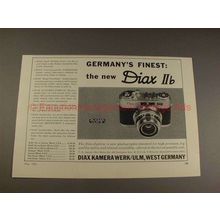 1956 Diax IIb Rangefinder Camera Ad - Germany's Finest!