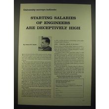 1965 Alexander Hamilton Institute Ad - Starting Salaries of Engineers
