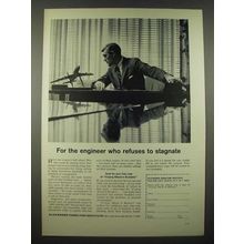 1965 Alexander Hamilton Institute Ad - Engineer Who Refuses to Stagnate