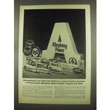 1965 Allegheny Power Ad - Managements You Follow