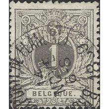 BELGIUM, Lion Couchant, grey 1884, 1c, #2