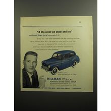 1951 Hillman Minx Car Ad - A life-saver on snow and ice