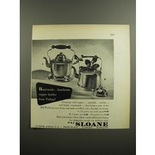1952 W&J Sloane Copper Kettles Advertisement