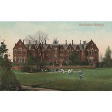 Cricket at Darlington College 1909 Old Postcard
