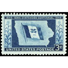 Iowa State Flag One PACK OF TEN 3 Cent Postage Stamps Scott 942