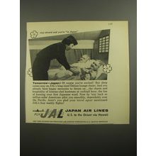 1956 JAL Japan Air Lines Ad - step aboard and you're in Japan