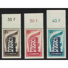 Luxembourg Europa 3v Margins 1956 MNH SG#609-611 MI#555-557