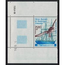 FSAT TAAF Tagged Grey-headed Albatross Bird Ship Corner Date 1995 MNH