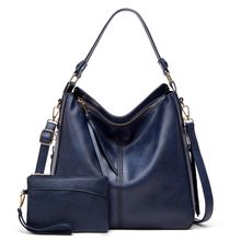 Handbags for Women Large Designer Ladies Hobo bag Two Piece Blue