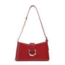 Genuine Leather Women Tote Bag Shoulder Bag Red