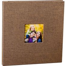 Linen Cover Photo Album / Scrap Book - Brown