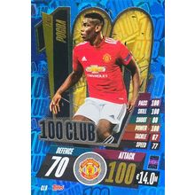 2020/21 Match Attax UEFA Champions League - Paul Pogba 100 Club Manchester Utd