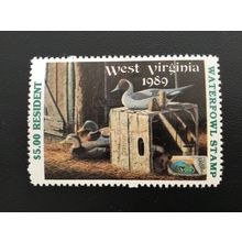 ICOLLECTZONE US 1989 West Virginia WV5 Resident Duck Stamp VF NH