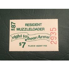 ICOLLECTZONE US Maine 1987 Muzzleloader Resident Stamp VF NH