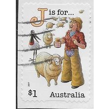 AUS 2017 $1.00 (S/A)'FAIR DINKUM -'J' IS FOR.(ON PAPER)' FINE USED (EBID64-041)