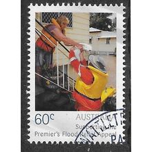AUS 2011 60c 'PREMIERS FLOOD APPEAL - (LINE PERF EX M/S) FINE USED (EBID80-638)