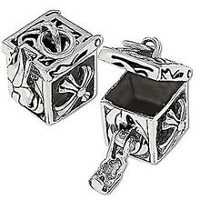 Sterling Silver Hand-Made Fluted Cross Prayer Box Pendant