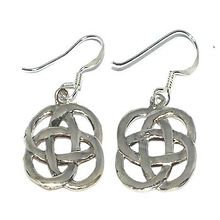 Sterling Silver Celtic Knotted Riddle Dangle Earring