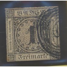 Baden Stamp Scott #6, Used, Two Margins