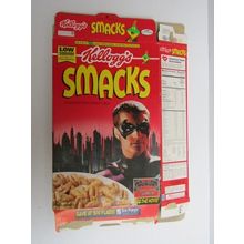 Kelloggs Smacks Empty Cereal Box 1997 Batman & Robin Six Flags Offer