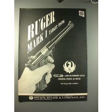 1958 Ruger Mark I Target Pistol Gun Ad!