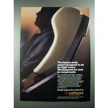 1988 Lufthansa Airlines Ad - The Human Body Wasn't Designed to Sit