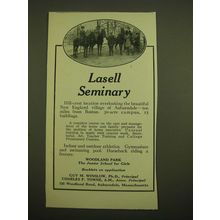 1924 Lasell Seminary Ad - Horses