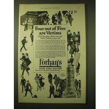 1924 Forhan's For the Gums Toothpaste Ad - Four out of Five are victims