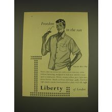 1955 Liberty of London Ad - Freedom in the sun