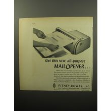 1951 Pitney-Bowes MailOpener Model LE Ad - Get this new, all-purpose mailopener