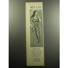 1957 Best & Co. Advertisement - Suit by Kane Weill - Linen Tweed