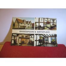 multiview, SHAKESPEARE'S BIRTHPLACE STRATFORD UPON-AVON postcard 1978 pm =