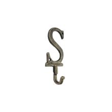 Pack Of 2] Rustic Gold Cast Iron Letter S Alphabet Wall Hook 6""