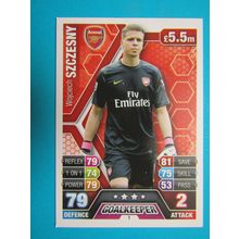 1. Wojciech Szczesny - Arsenal - Match Attax 2013/14 Football Card EF1