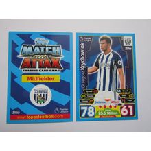 338. Grzegorz Krychowiak - West Brom - Match Attax 2017/18 Football Card EF1