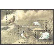 Moldova Swan Eagle Bustard Egret Birds MS 2003 MNH SG#MS481 MI#Block 30 Sc#464a