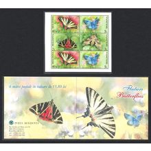Moldova Butterflies and Moths 4v Booklet 2003 MNH SG#455-458 Sc#443b