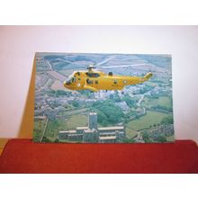 SEA KING HELICOPTER, 202 SQUADRON, BRAWDY over St Davids, unused postcard =