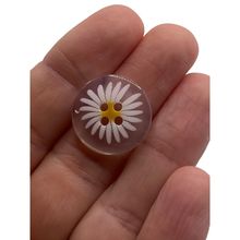 Transparent Clear Daisy Flower 4 Hole Sewing Knitting Buttons 20mm To 11.5mm
