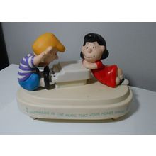 Vintage Hallmark Peanuts Gallery Lucy & Schroeder Music Box No 14097 from 24,900