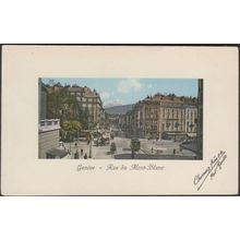 Rue du Mont-Blanc, Genève, 1910 - Charnaux Frères CPA