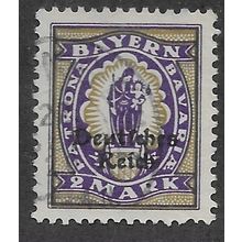 GER 1920 2M ' BAVARIA (OPTD DEUTSCHE REICH') FINE USED (EBID64-716)